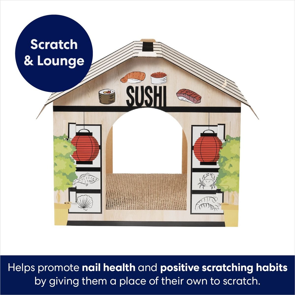 Frisco Sushi Shop Cardboard Cat House