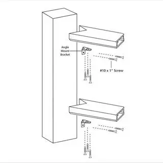 Fiberon ArmorGuard White Stainless Steel Angle Rail Hardware Kit BKT ANGLE 4PK W C