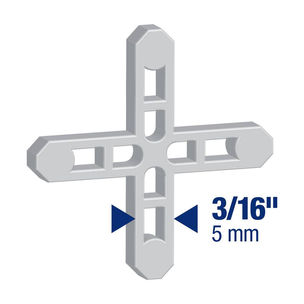 QEP 316 in. Leave-in Hard Style Tile Spacers (Jar of 500) 10326