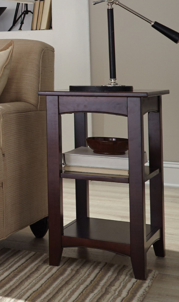 Shaker Cottage 2 Shelf End Table  Cherry   Transitional   Side Tables And End Tables   by Bolton Furniture  Inc.  Houzz