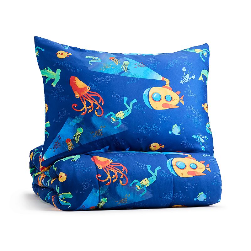 The Big One Kids? Sonny Deep Sea Reversible Comforter Set with Shams