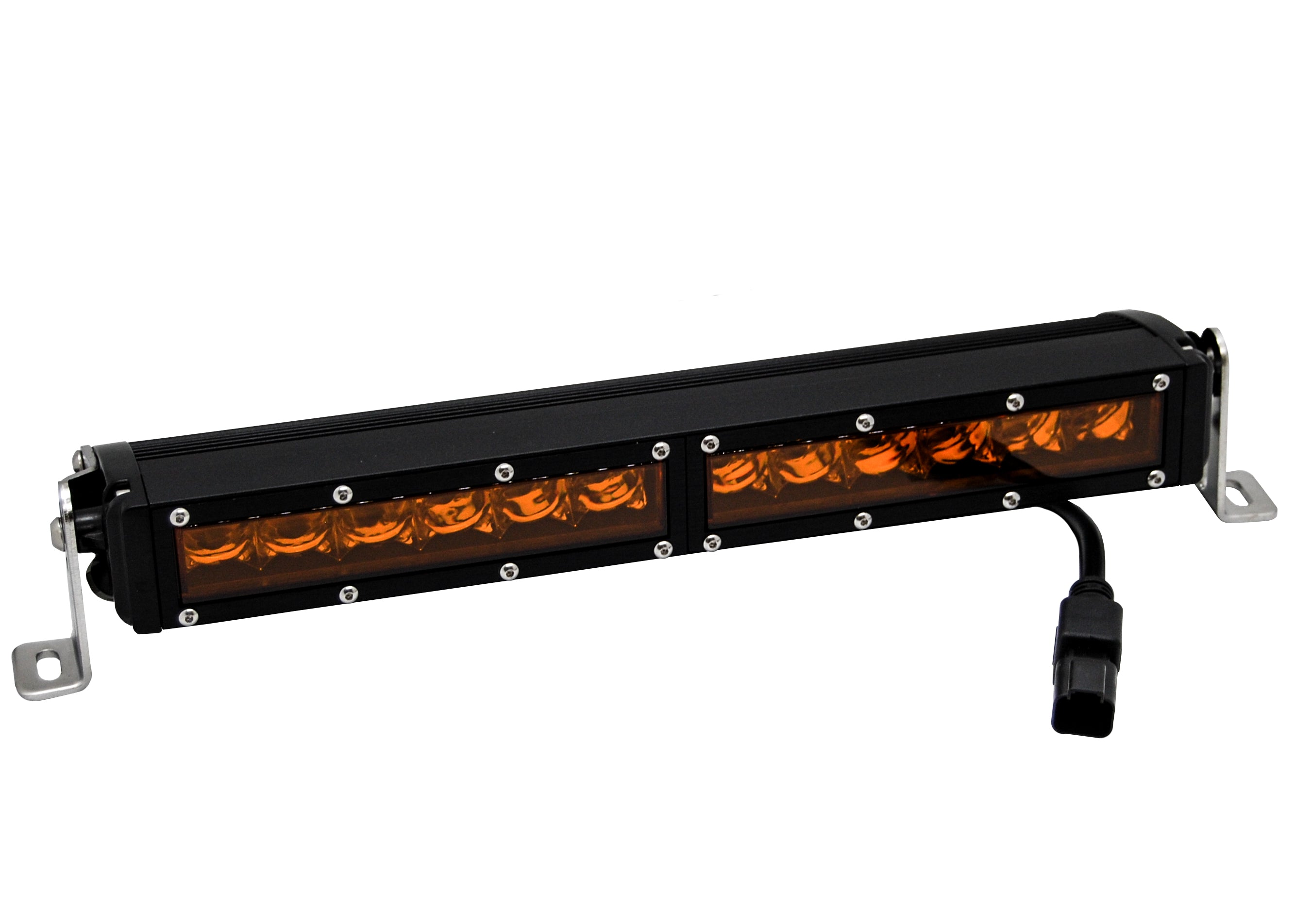 14 Inch Amber OZ-USA® UB Series 60W Ultra Bright High Output Single Row LED Light Bar Spot Beam Auxiliary Fog Dust Lights