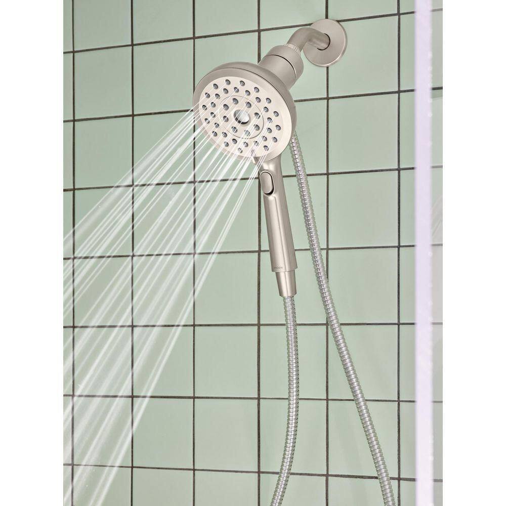 MOEN Verso Magnetix 8-Spray Patterns with 1.75 GPM 5 in. Wall Mount Handheld Shower Head Infiniti Dial in Brushed Nickel 220H2EPSRN