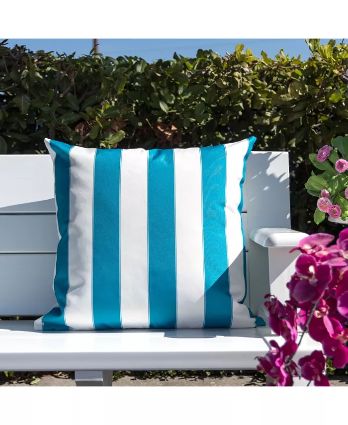 Homey Cozy Olivia Stripe Outdoor Pillow - Set of 2