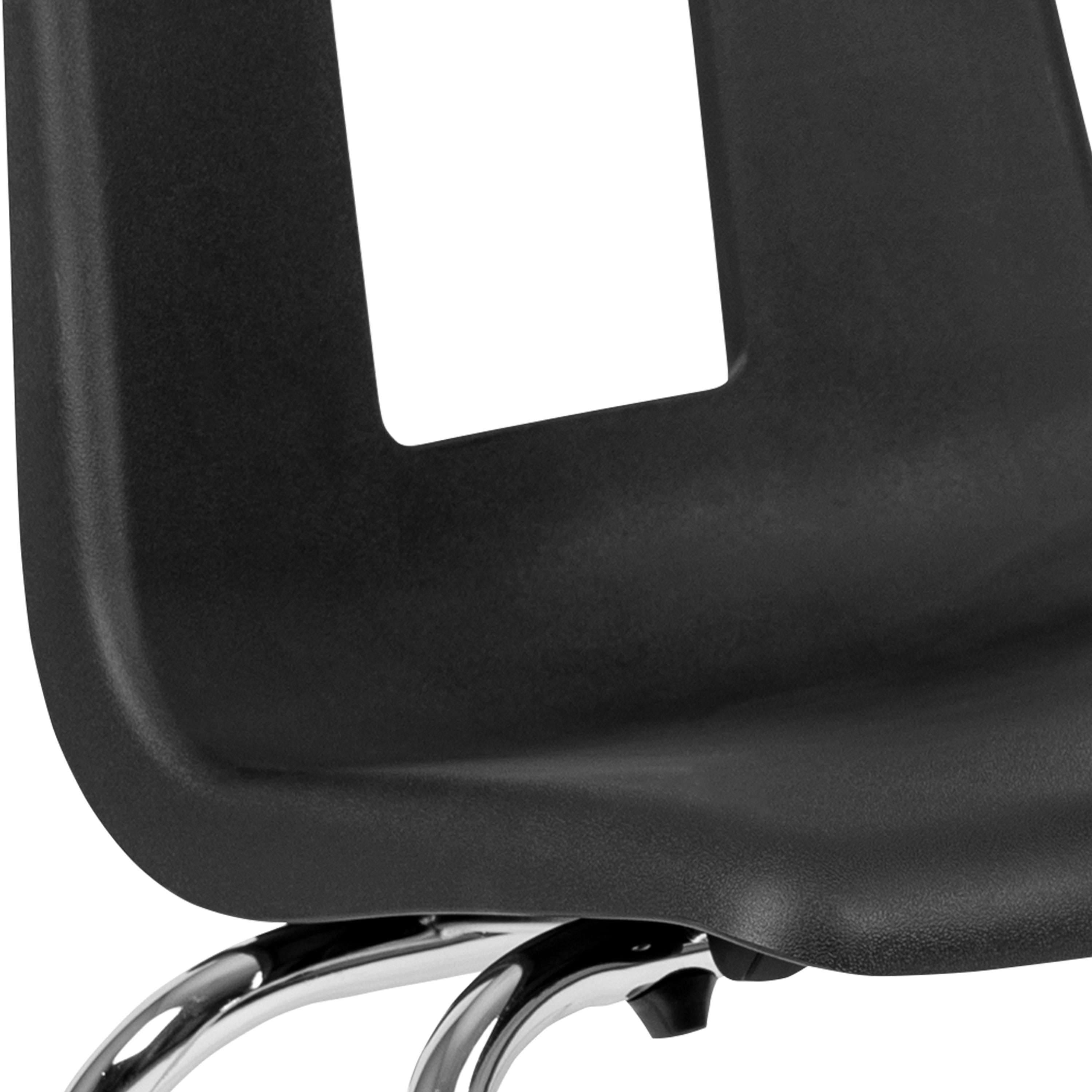 BizChair 4-pack Black Student Stack School Chair - 18-inch