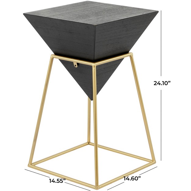 Modern Wood Accent Table Black Olivia amp May