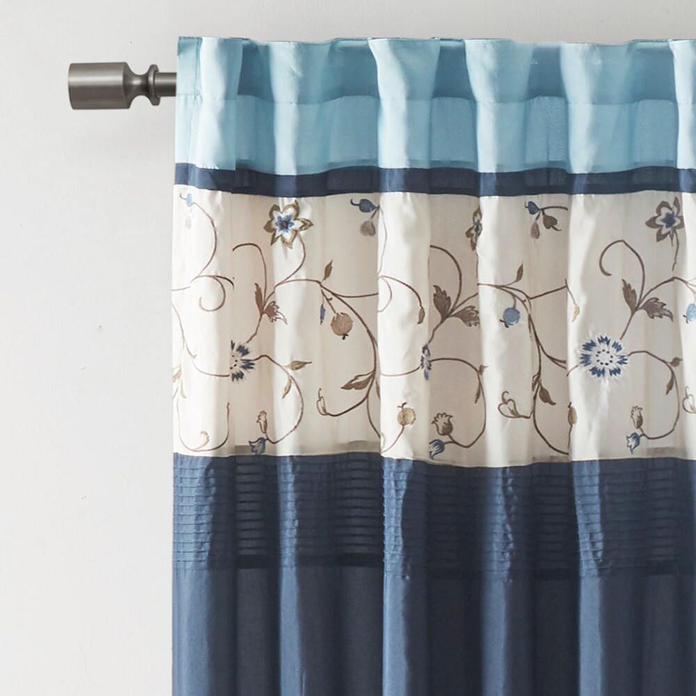 Madison Park Belle Embroidered Window Curtain Panel