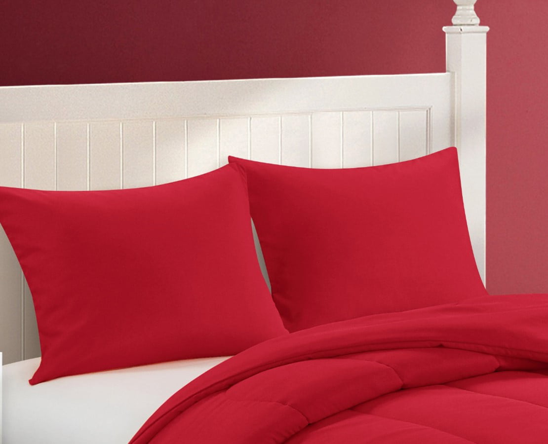 Pop Shop Pop Shop Solid Comforters Back to College Red Solid Print Polyester Comforters， Twin-XL， Washable