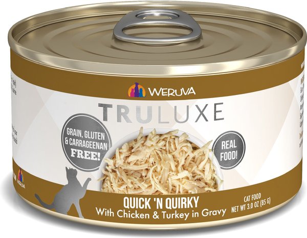 Weruva Truluxe Quick 'N Quirky with Chicken and Turkey in Gravy Grain-Free Canned Cat Food