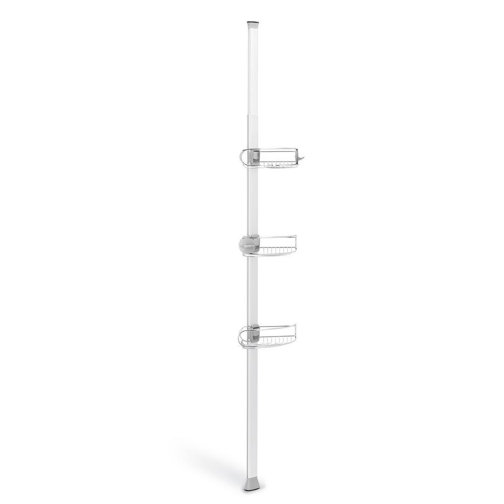 simplehuman Tension Shower Caddy Stainless Steel And Anodized Aluminum BT1109