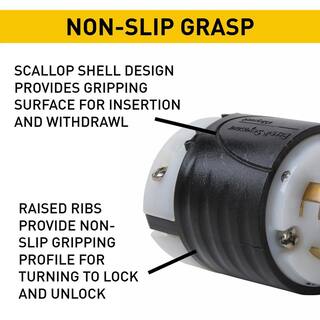 Legrand Pass  Seymour Turnlok 30 Amp 125-Volt250-Volt L1430 Locking Plug L1430P