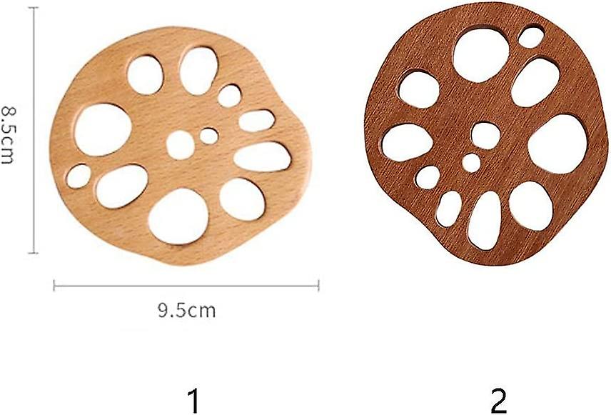 Lotus Root Slice Creative Heat Resistant Tea Cup Mats Wooden Coasters Anti-scald Mat Kitchen Placemat Dining Decor Coffee Mug Pad(1)