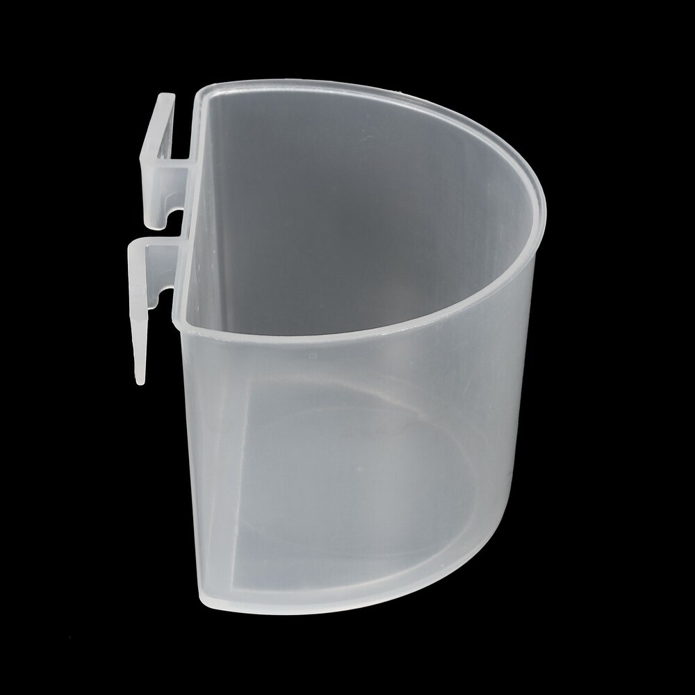 Large Bird Feeder Cage Cups Water Bowl Flat Feeding Container 4pcs