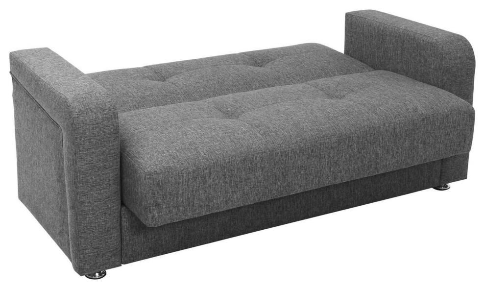 Modern Sleeper Sofa  Buttonless Tufted Back   Contemporary   Sleeper Sofas   by Decorn  Houzz