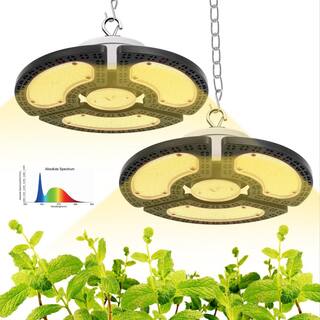 Myfoi 9 IN 2 Pack 80W (2 x 80W) Full Spectrum Grow Lights for Indoor Plants Linkable Plant Grow Light Fixture Daylight HDUFOZWD1215