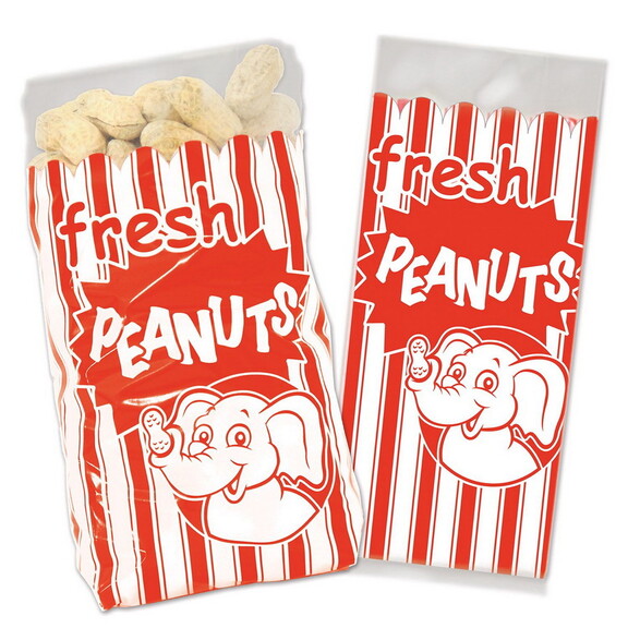 Beistle 59977 Peanut Bags  4 x 9  189 x 2