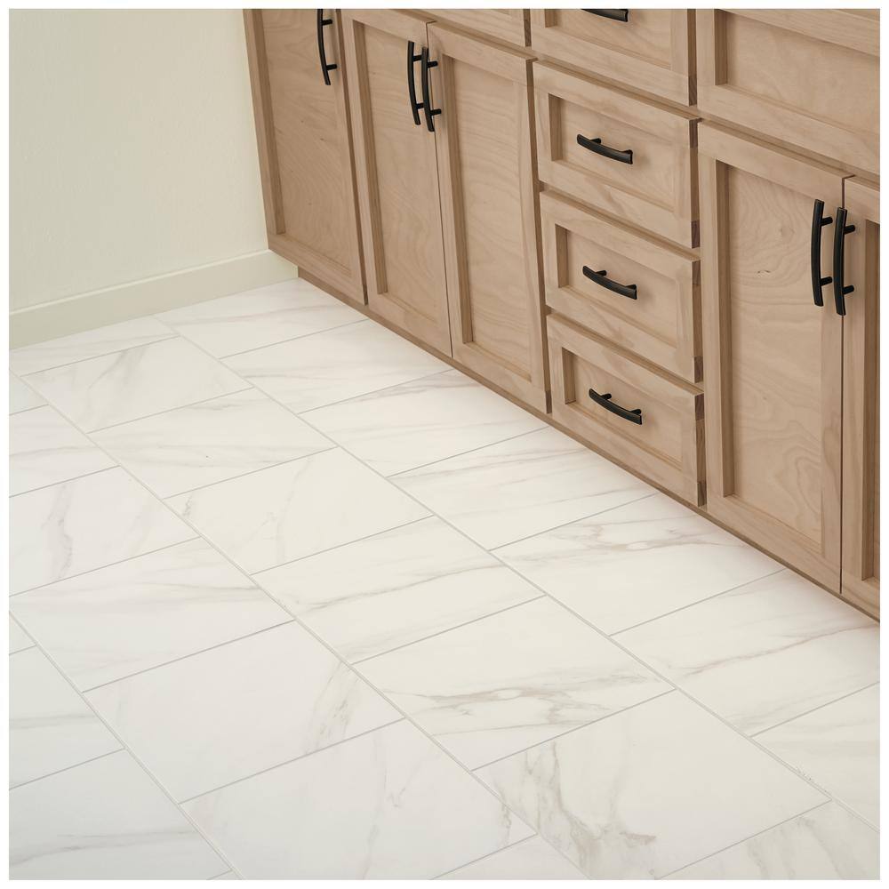 Daltile Selwyn Bianco Calacatta 12 in. x 12 in. Glazed Porcelain Floor and Wall Tile (14.55 sq. ft.  Case) SL601212HD1P6