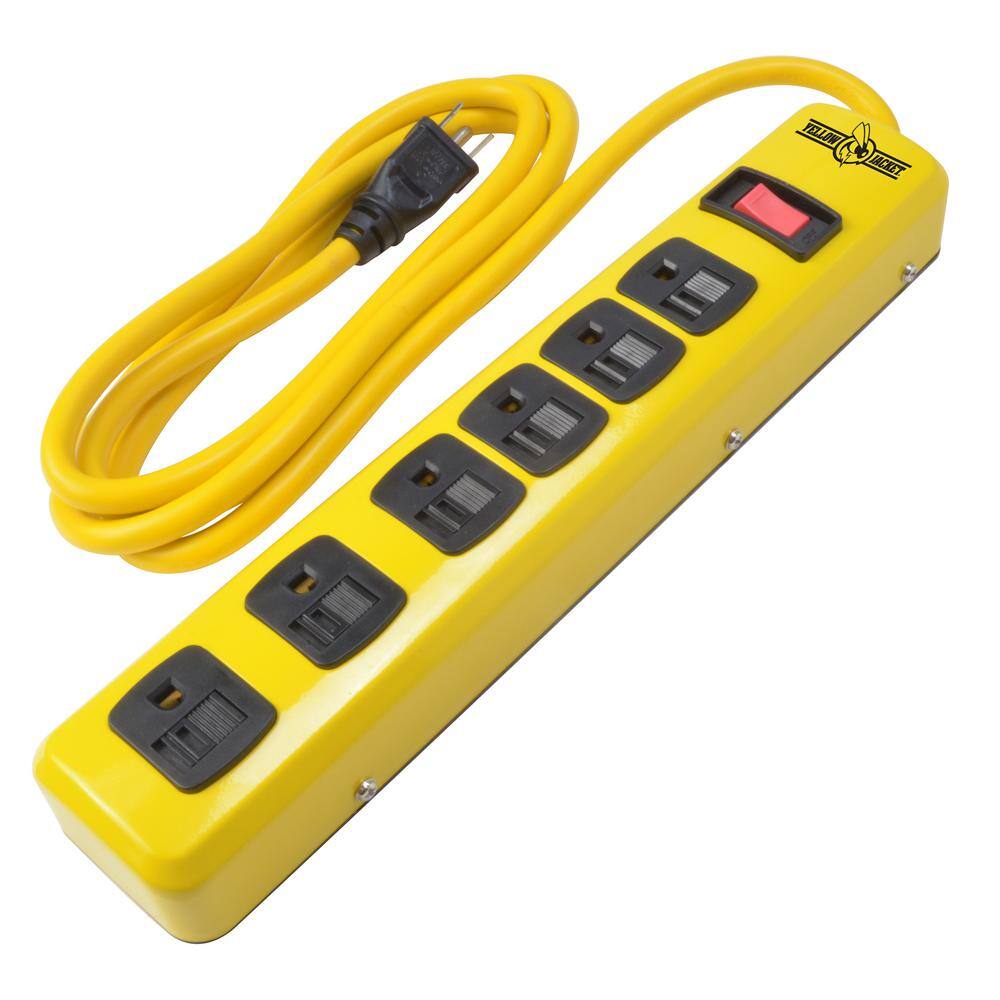 Yellow Jacket 6 ft. 6-Outlet Metal Heavy-Duty Power Strip with OnOff Switch 5139N