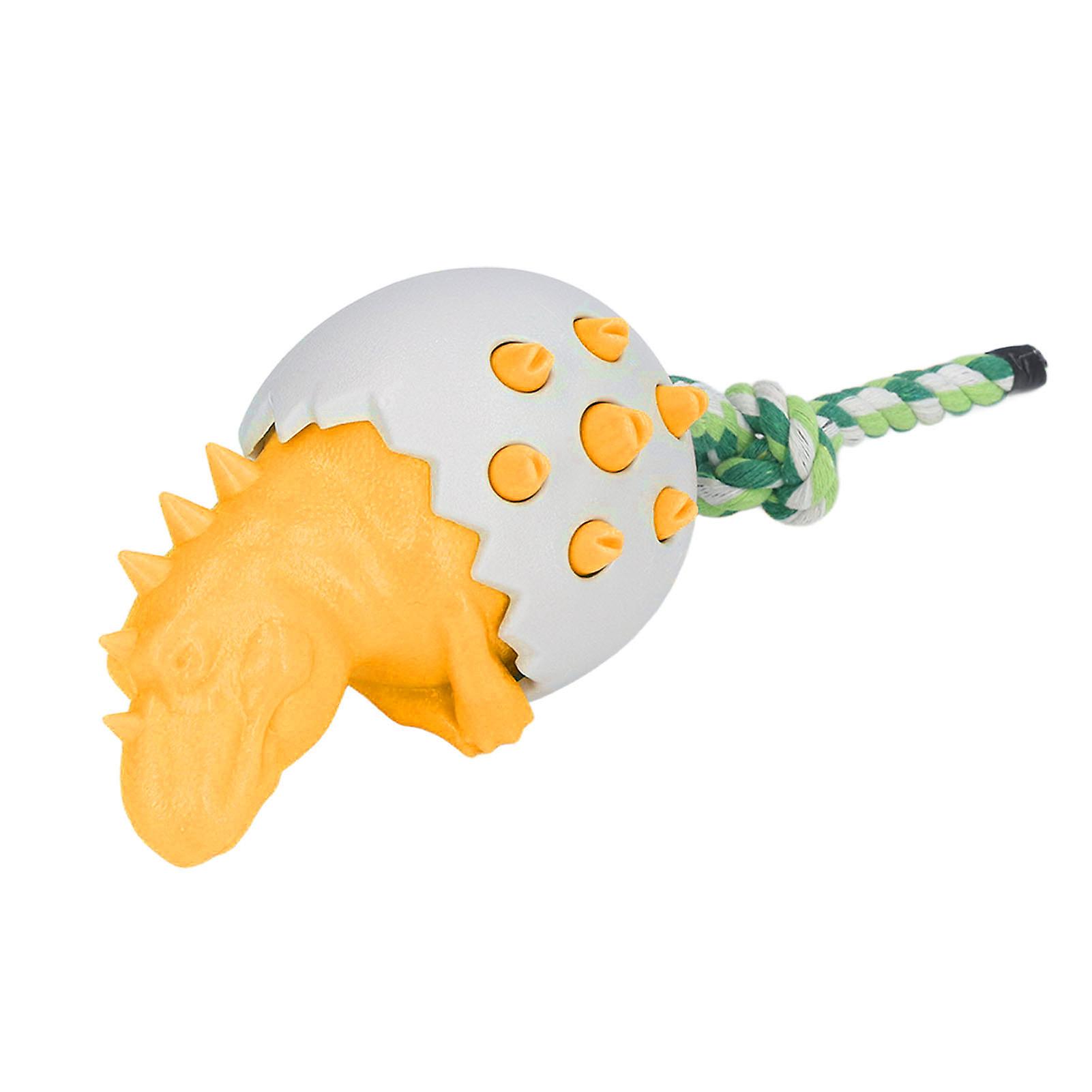 Dinosaur Egg Dog Chew Toys Bite Resistance Dog Toothbrush Chew Toys For Dog Dental Careorange