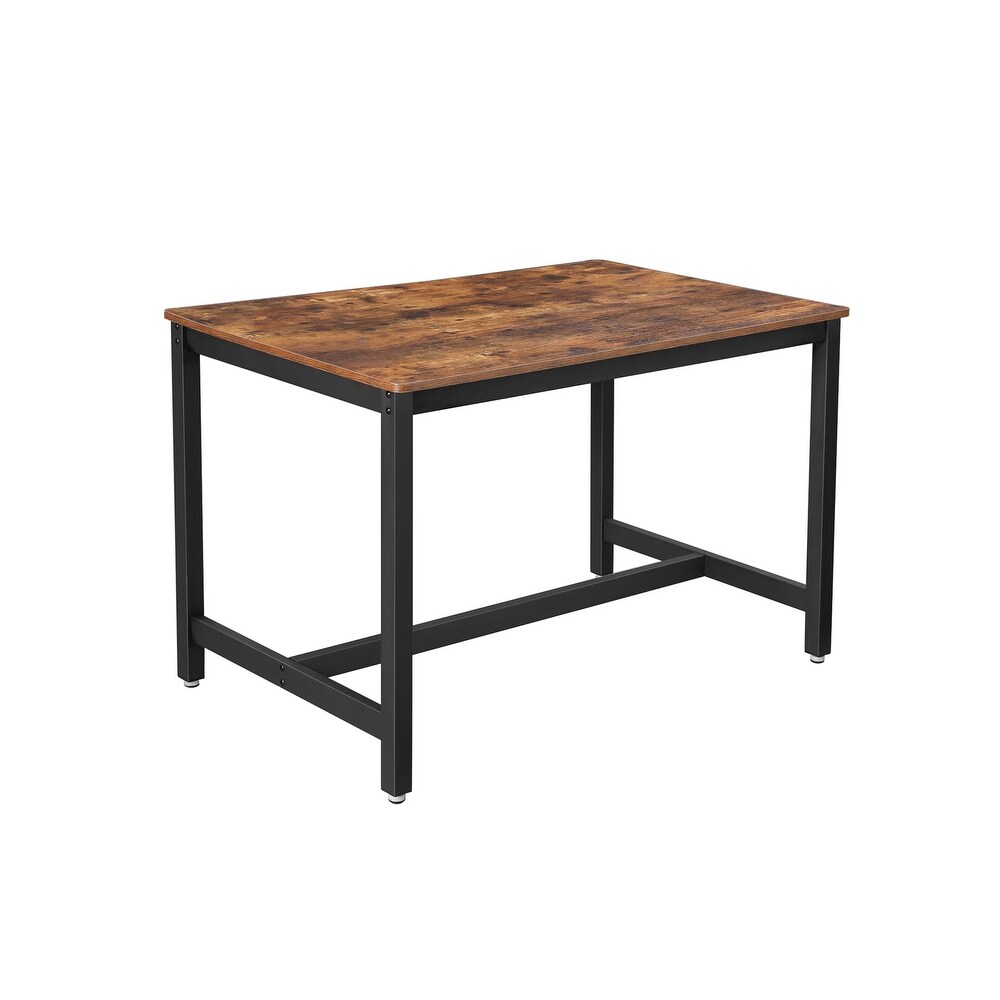 Industrial Rustic Brown   Black Dining Table   47.2\