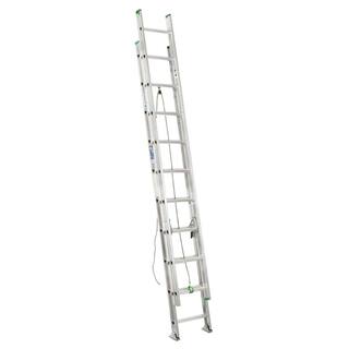 Werner 20 ft. Aluminum Extension Ladder with 225 lbs. Load Capacity Type II Duty Rating D1220-2