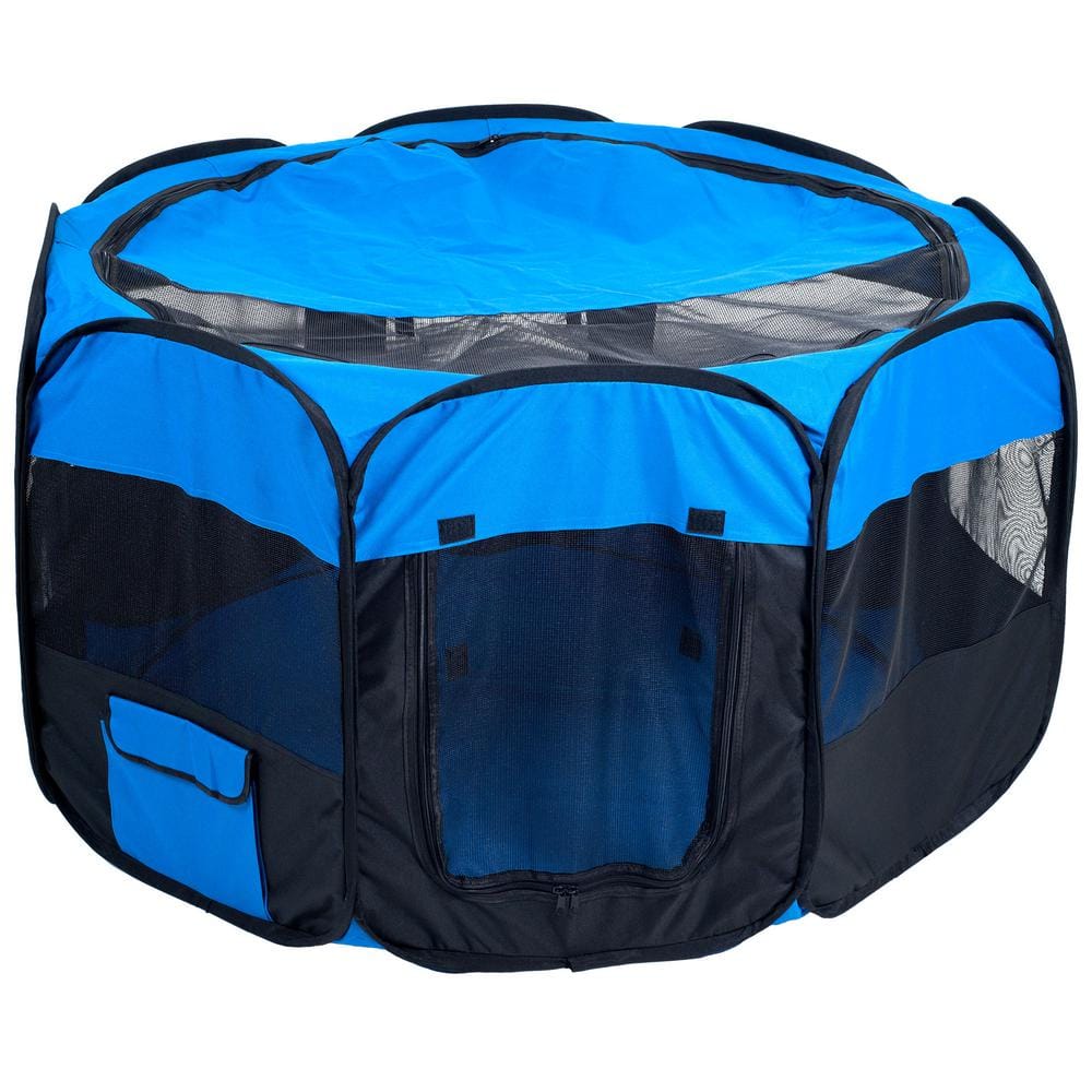 Petmaker 42 in. x 25 in. Portable Pop Up Octagon Pet Playpen with Zipper Top HW3210012