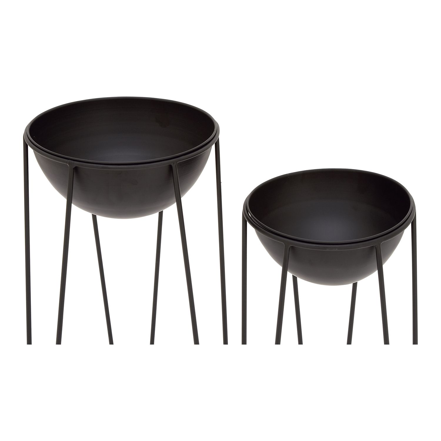 Stella and Eve Black Contemporary Planter Floor Decor 2-piece Set