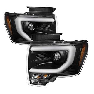 Spyder Auto Ford F150 09-14 Projector Headlights - Halogen Model Only - Light Bar DRL - Black 5077592