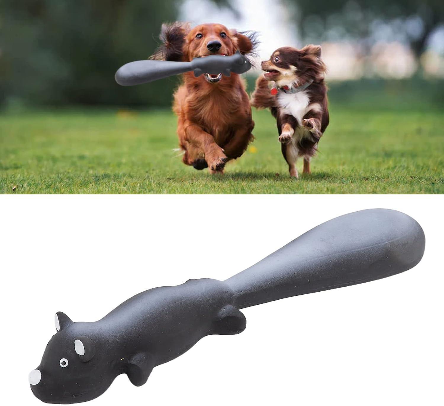 Dog Chewing Toy， Latex Squeaky Bite Resistant Interactive Animal Shape Puppy Biting Toy For Small Meduium Breed[black]