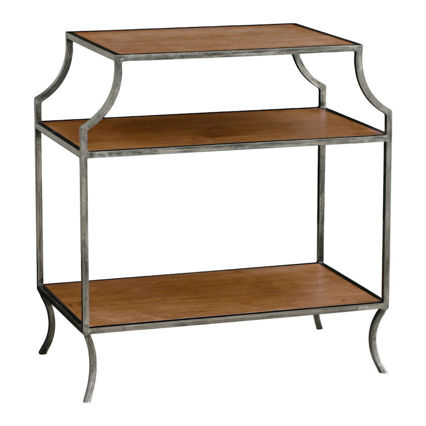 Milla Side Table w/ Wood Shelves in Various Finishes