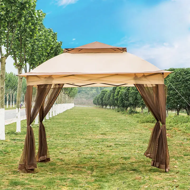 China Supply Outdoor Instant Yard  Canopy Net 10x10ft Double roof patio garden tent