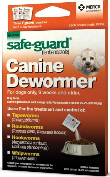 Safe-Guard Dewormer for Hookworms， Roundworms， Tapeworms and Whipworms for Small Breed Dogs