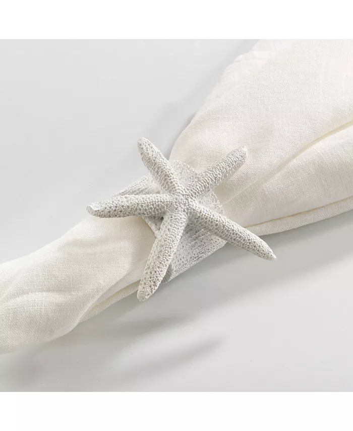 Saro Lifestyle Neptune Collection Starfish Napkin Ring Set of 4