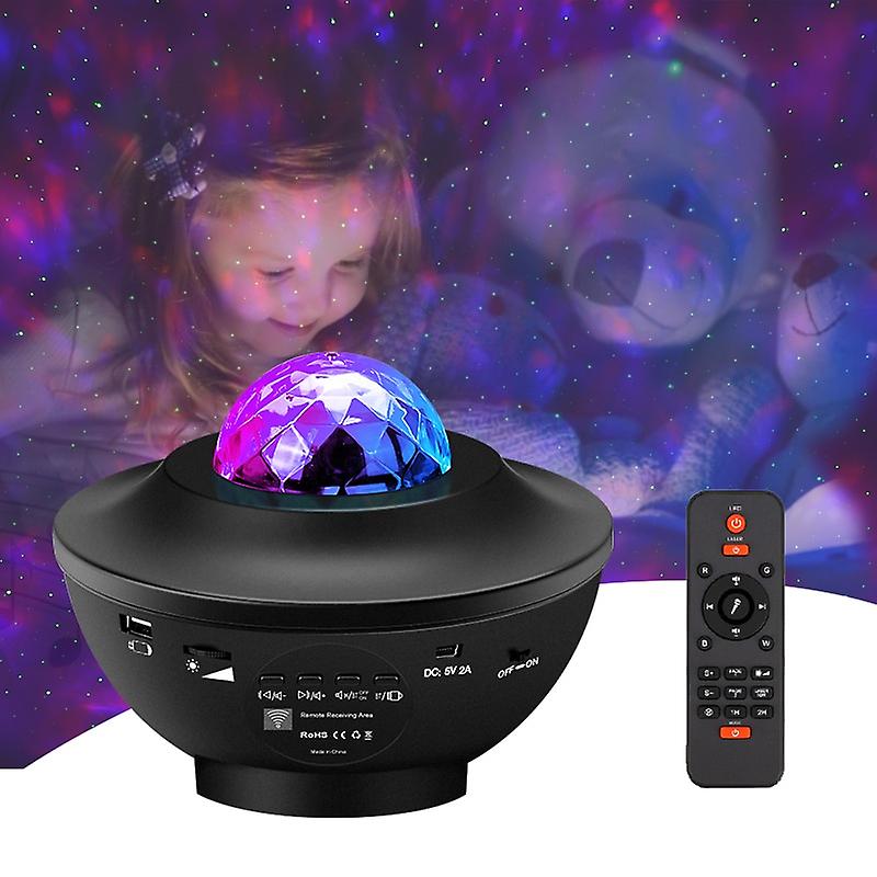 Led Star Galaxy Projector Ocean Wave Night Light Room Rotate Starry Sky Projectors Lamp Decoration Maison Pink Bedroom Decor