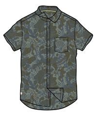 Sundowner Stretch Short Sleeve Shirt - Abstract Seaweed Camo