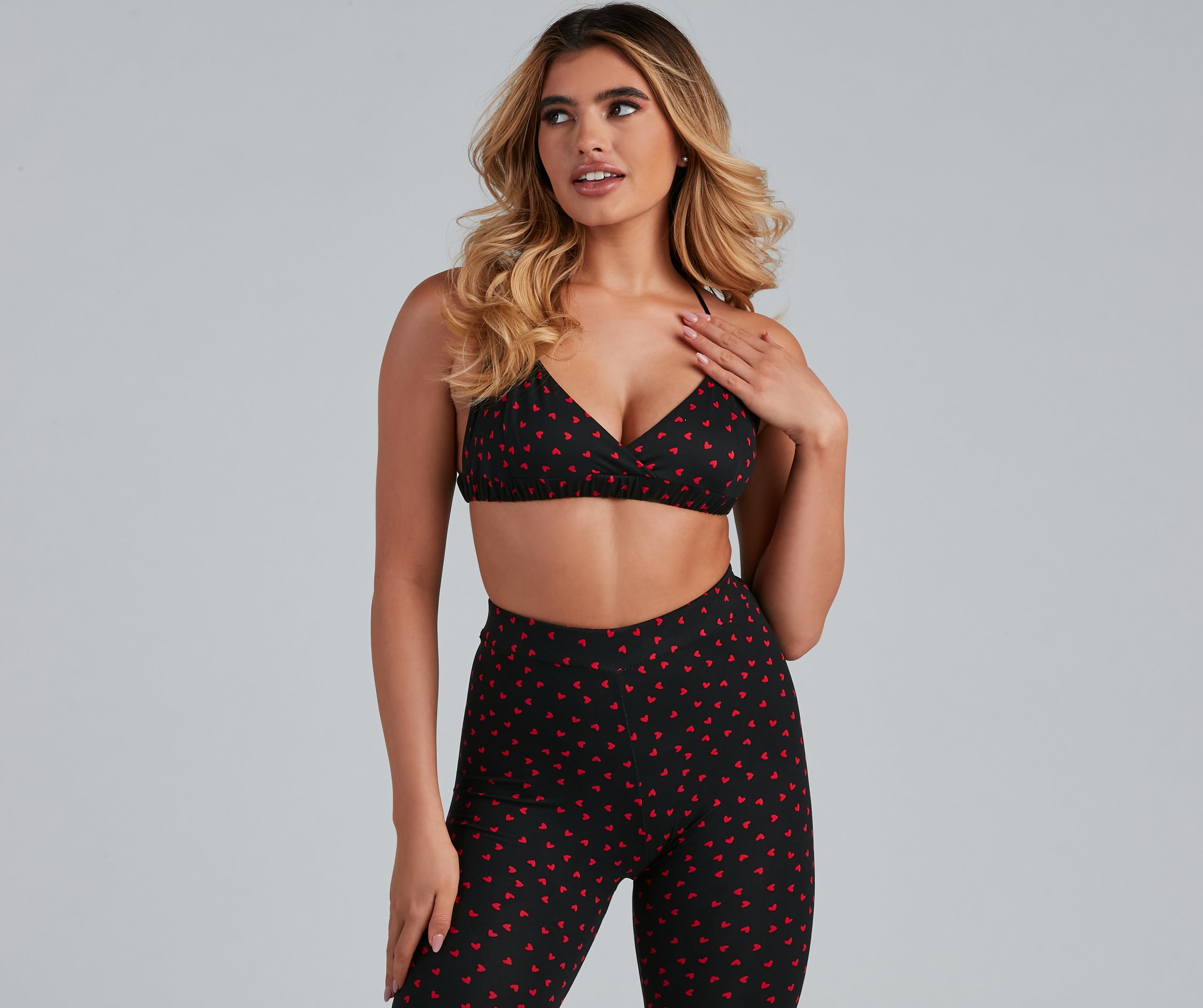 So Flirty Heart Printed Bralette