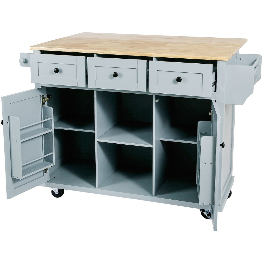 Stationary Storage Islands Rolling Kitchen Islands Cart w/ Drop leaf Cabinet Internal Storage Racks  Folding Dinding Table