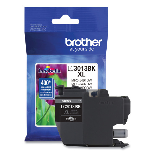 Brother LC3013BK High-Yield Ink， 400 Page-Yield， Black