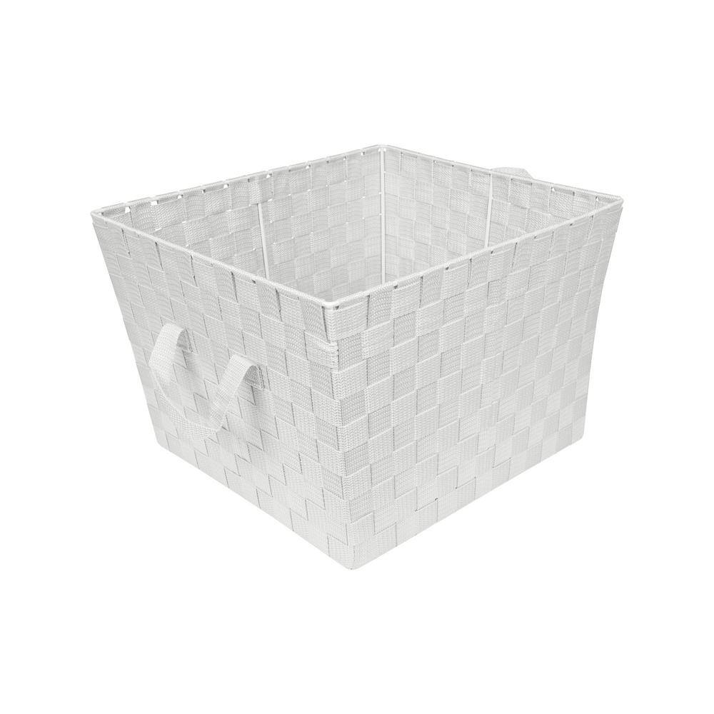 SIMPLIFY 10 in. H x 15 in. W x 13 in. D Gray Plastic Cube Storage Bin 25091-HGREY