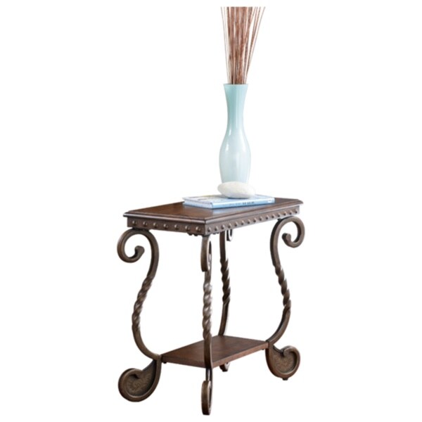 Rafferty Dark Brown Chair Side End Table