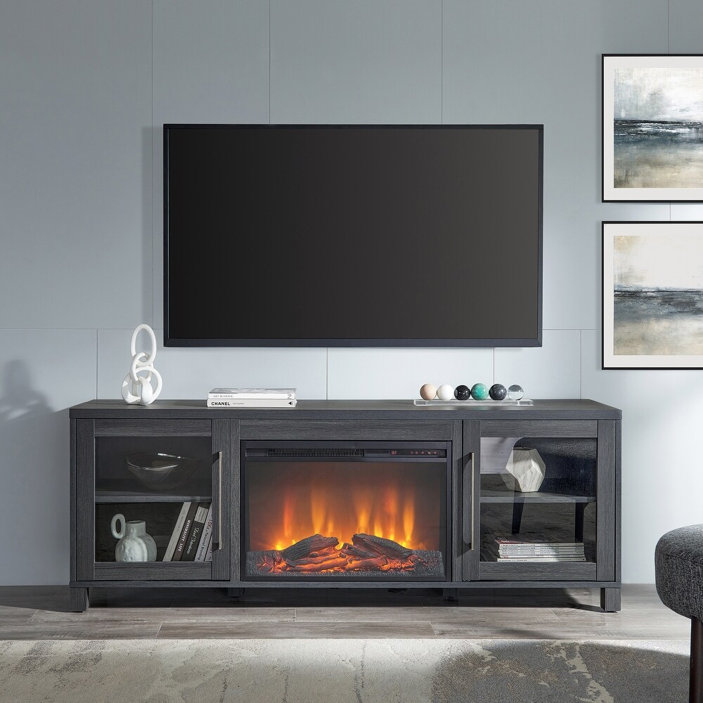 Quincy TV Stand with Fireplace Insert