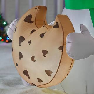 6.5 ft. Animated LED Mouse Eating Cookie Christmas Airblown Inflatable 24GM84487