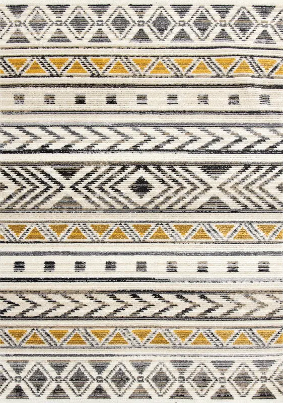 Calabar 5 x 8 Yellow Gray Area Rug