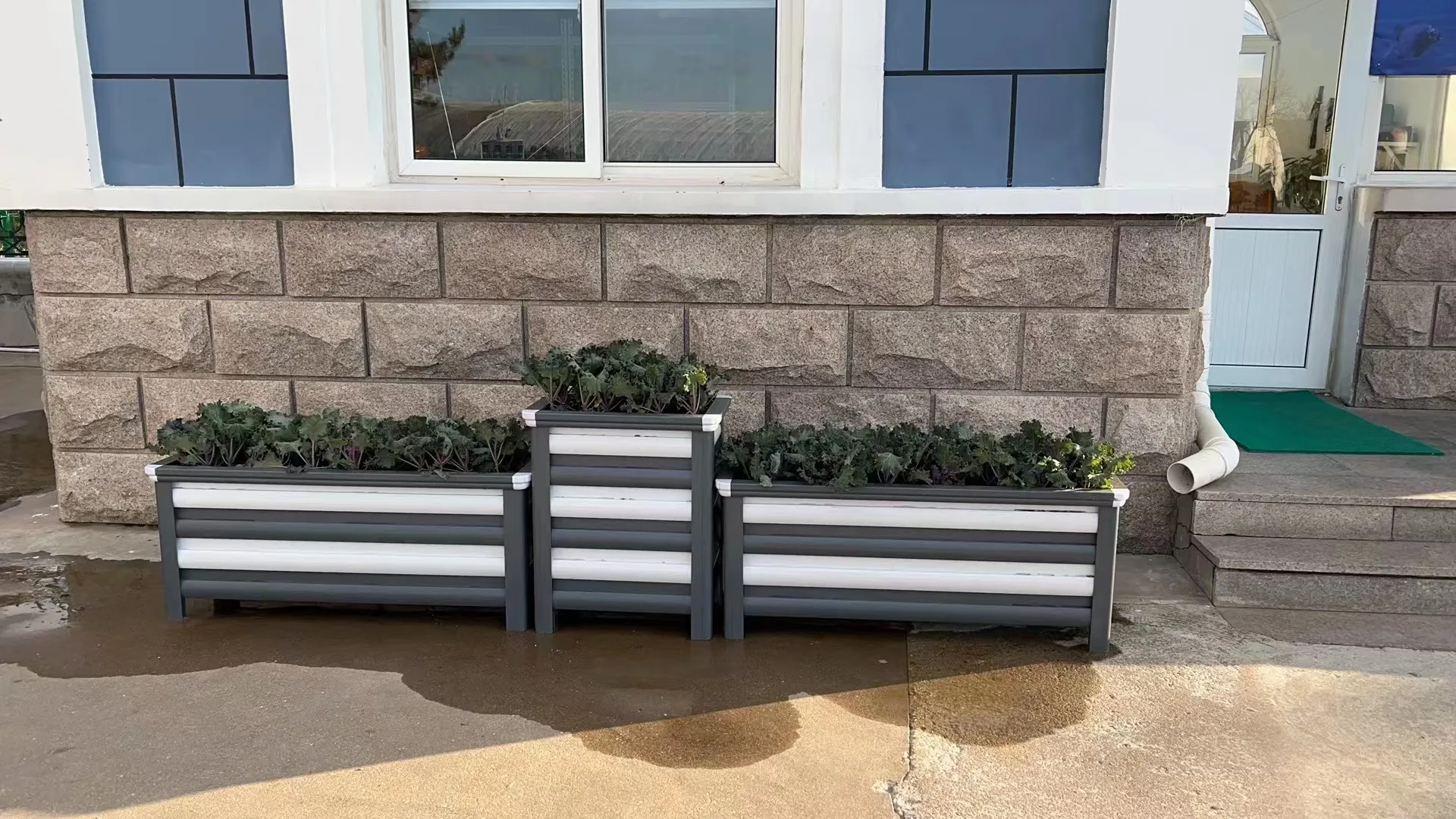 manufacturer Factory Direct Outdoor Garden Flower Boxes Aluminum Flowerbed High Garden Pots Flowerbed