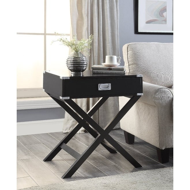 Copper Grove Nicolaas 1-drawer Black End Table