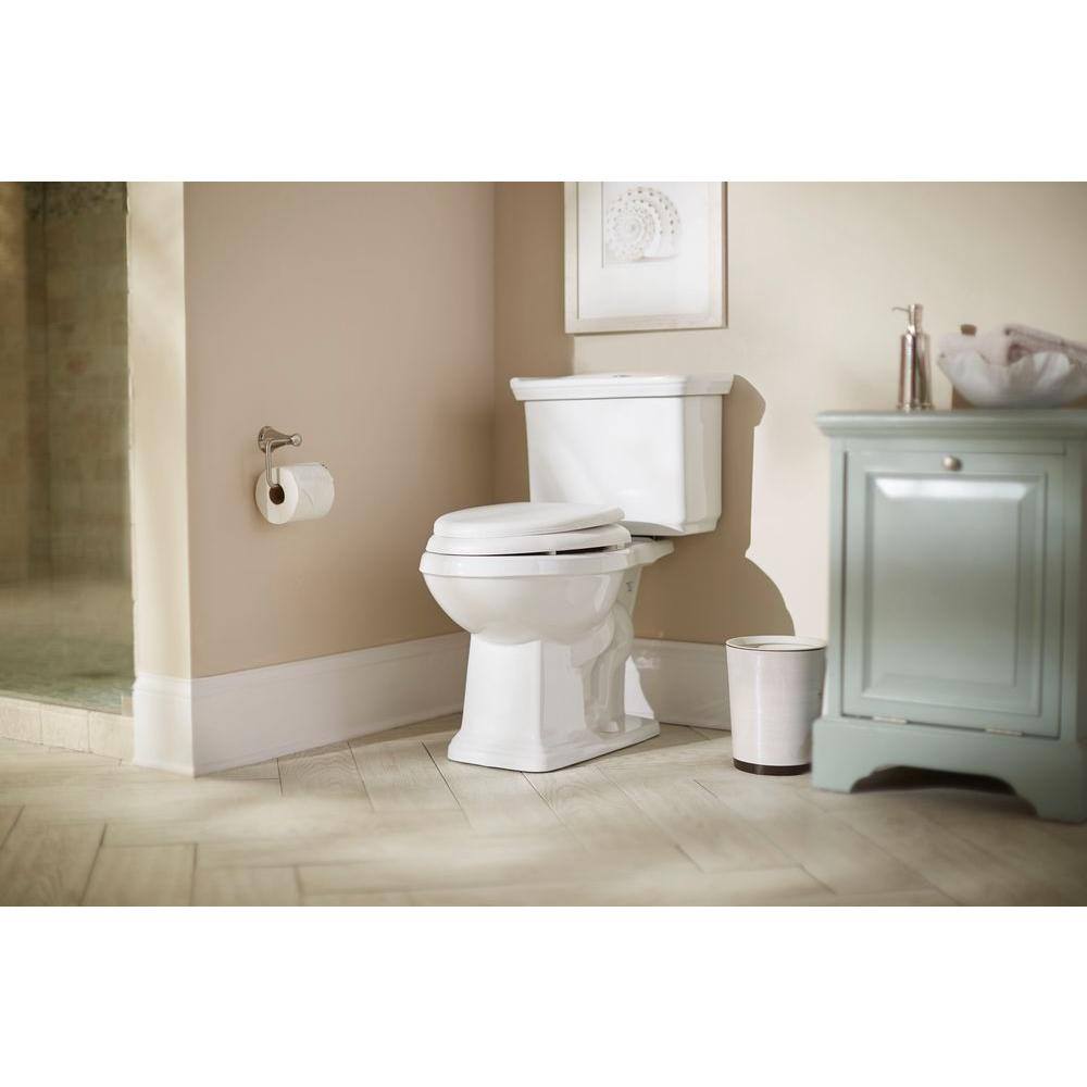 Glacier Bay 2-piece 1.0 GPF1.28 GPF High Efficiency Dual Flush Elongated Toilet in White N2430E