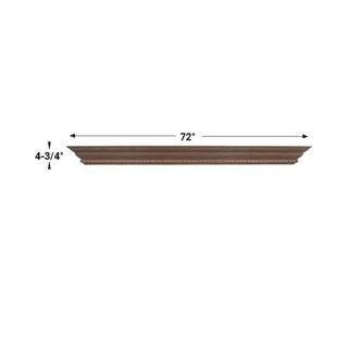 EVERMARK Expressions 6 ft. Colonial Oak Stain Grade Wood Shelf Mantel CLNLR-72MTL