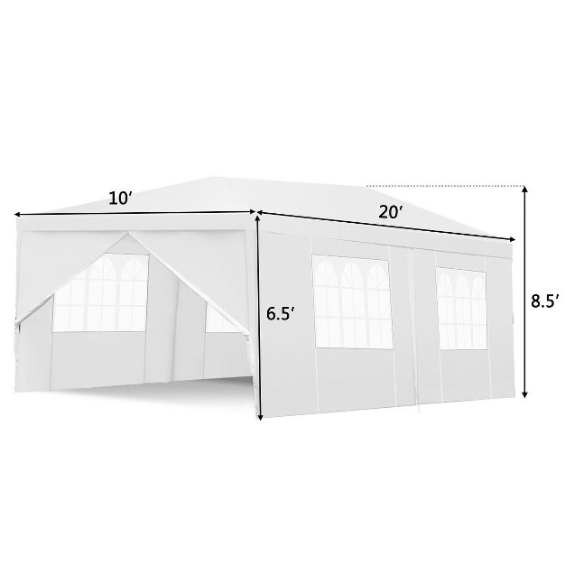 Costway Wedding Tent Canopy Party 10 x27 x20 x27 Heavy Duty Gazebo Cater Event W side Walls