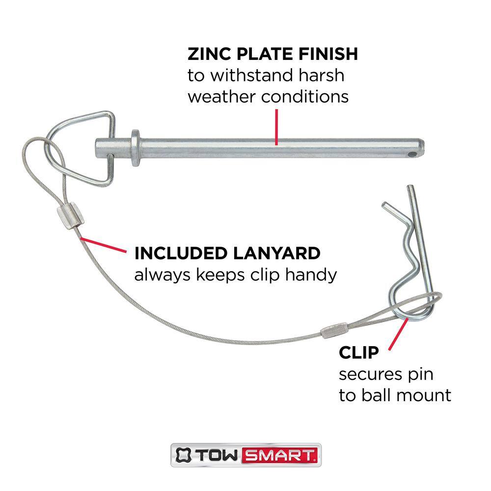 TowSmart 38 in. x 4-34 in. Steel Clevis Pin 1203