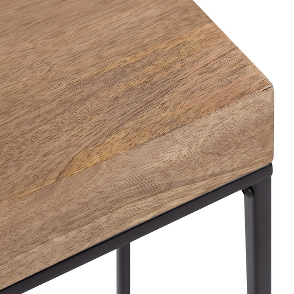 Kate and Laurel Karlsen Wood and Metal Slim Side Table